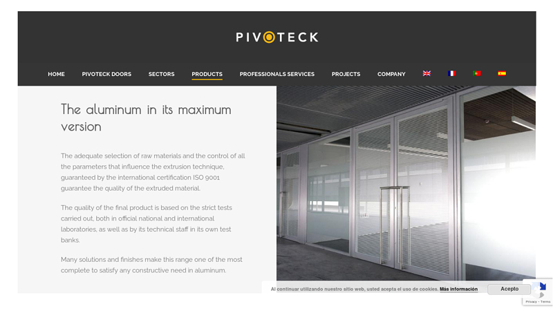 Puertas y ventanas de perfiles de aluminio y vidrio