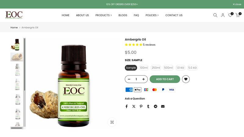 Pure Ambergris Oil for Perfume Making