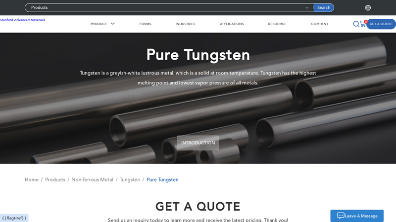 Pure Tungsten
