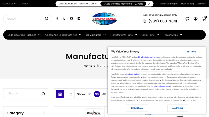 Quality Vending Machine Manufacturer Parts