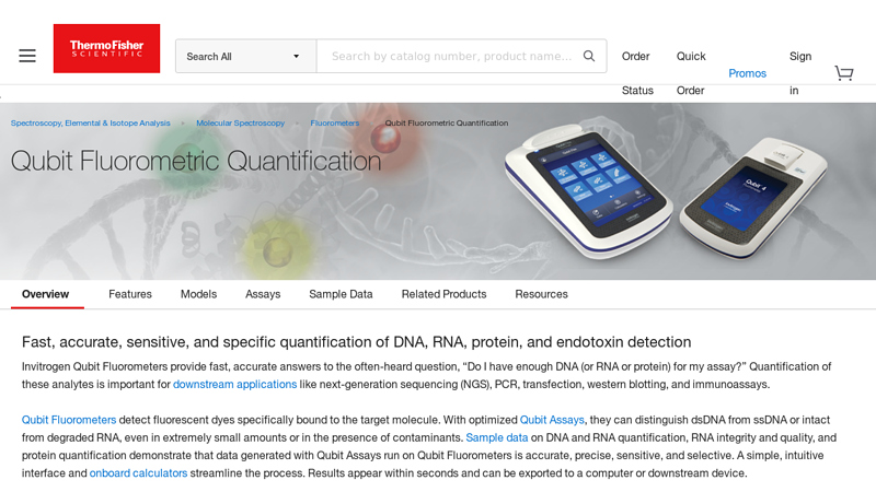 Qubit Fluorometric Quantification