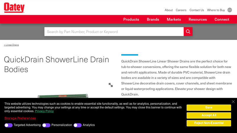 QuickDrain ShowerLine Drain Bodies