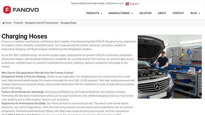 R134a AC Refrigerant Recharge Hose with Gauge Manufacturer