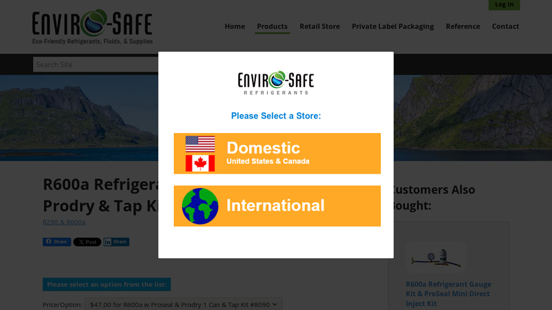 R600a Refrigerant with Proseal & Prodry & Tap Kits