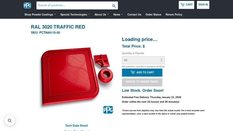 RAL 3020 TRAFFIC RED