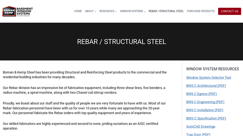 REBAR / STRUCTURAL STEEL