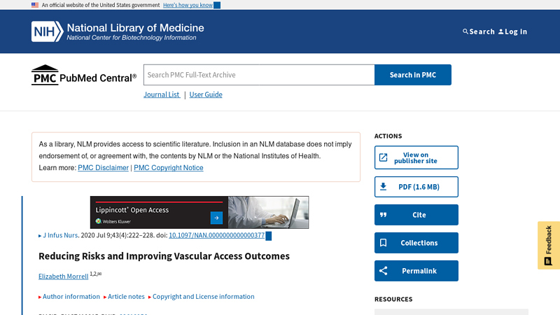 Reducing Risks and Improving Vascular Access Outcomes