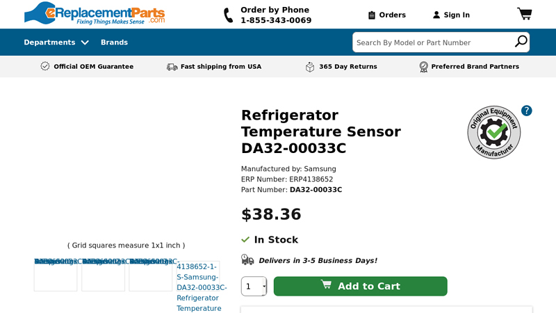 Refrigerator Temperature Sensor DA32