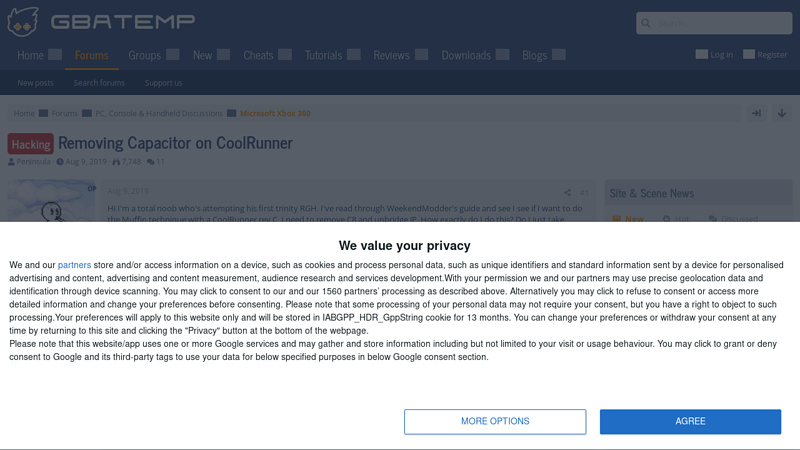 Removing Capacitor on CoolRunner