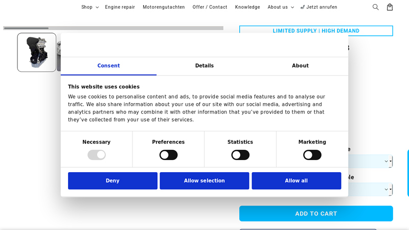 Replacement engine 1.8T 20V BFB 1.8 Turbo Engine overhaul repair
