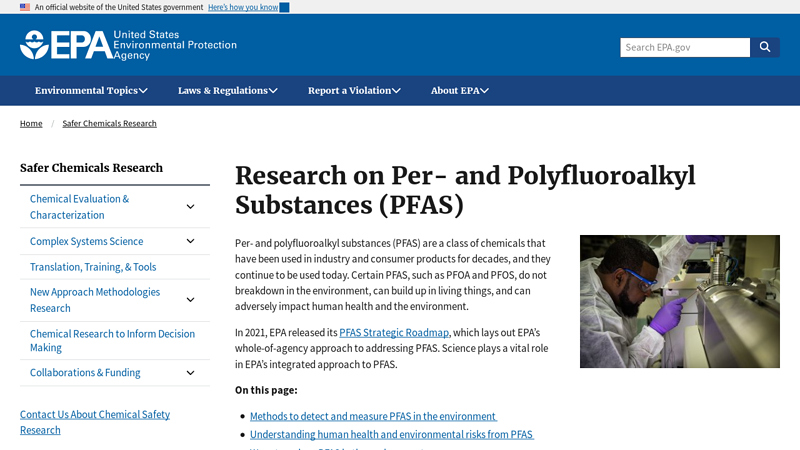 Research on Per- and Polyfluoroalkyl Substances (PFAS)