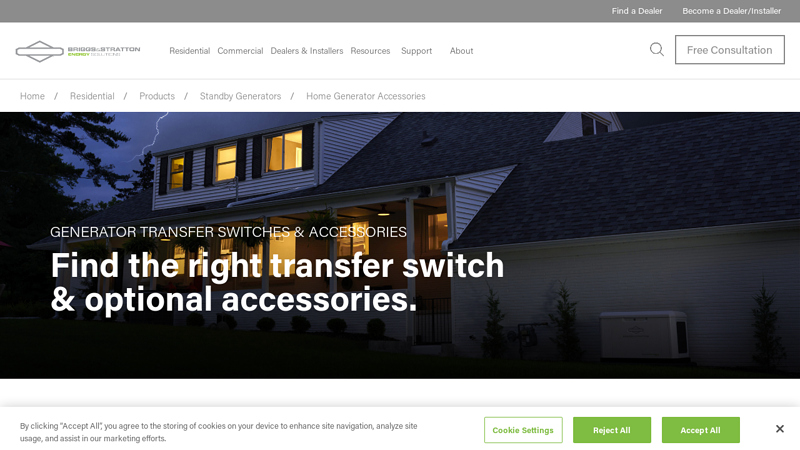 Residential Transfer Switches and Accessories