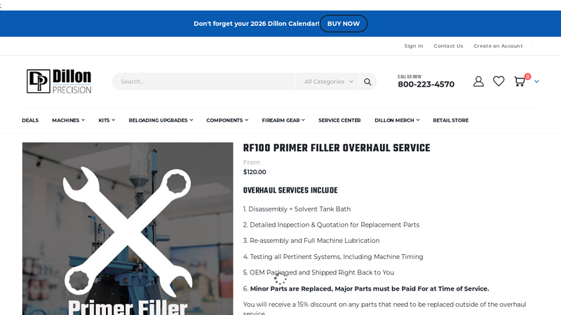 RF100 Primer Filler Clean & Calibrate