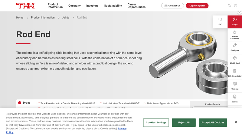 Rod End｜Joints｜Product Information