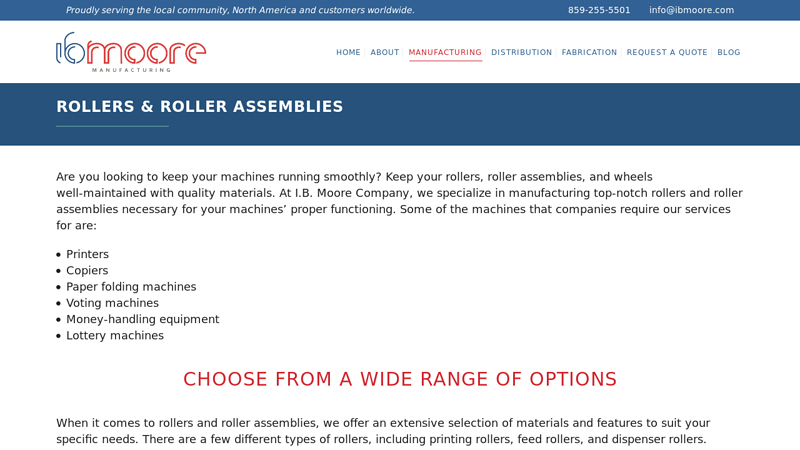 Rollers and Roller Assemblies