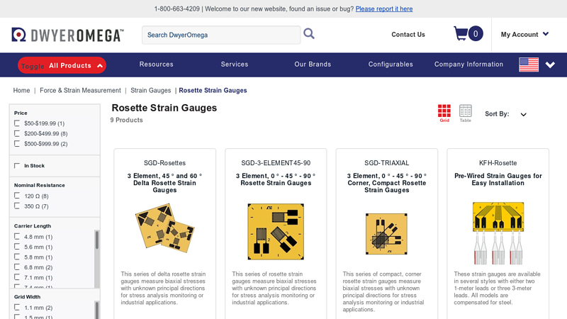 Rosette Strain Gauges