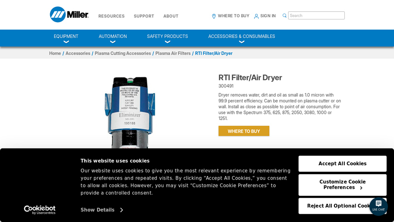 RTI Filter/Air Dryer Kit