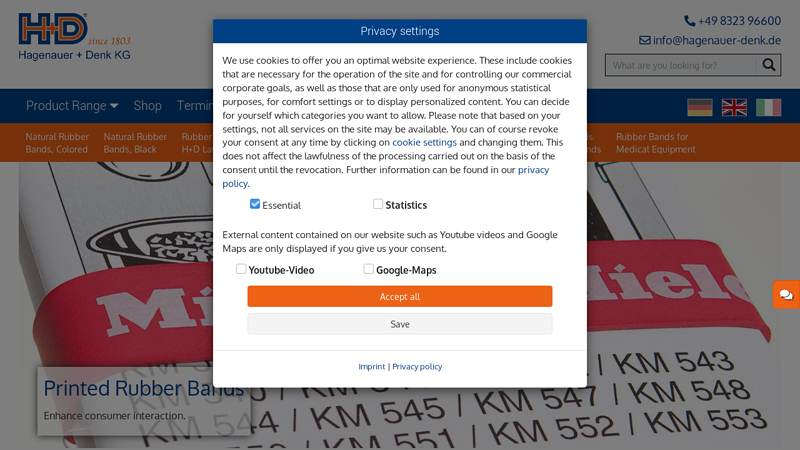 Rubber Bands from the manufacturer