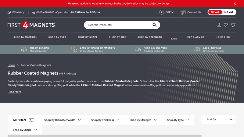 Rubber Coated Magnets