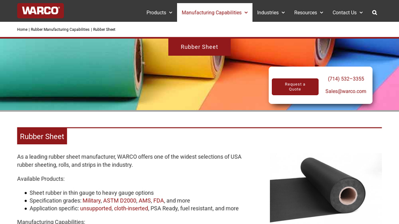 Rubber Sheet Manufacturer