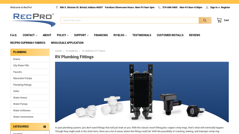 RV Plumbing Fittings
