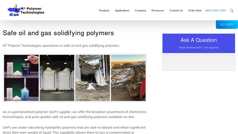 Safe oil and gas solidifying polymers