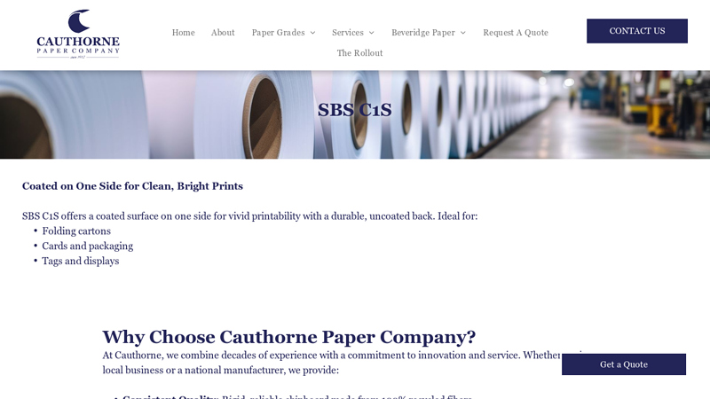 SBS C1S Paper Products