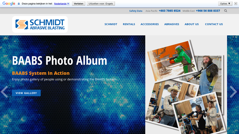 Schmidt Abrasive Blasting Equipment