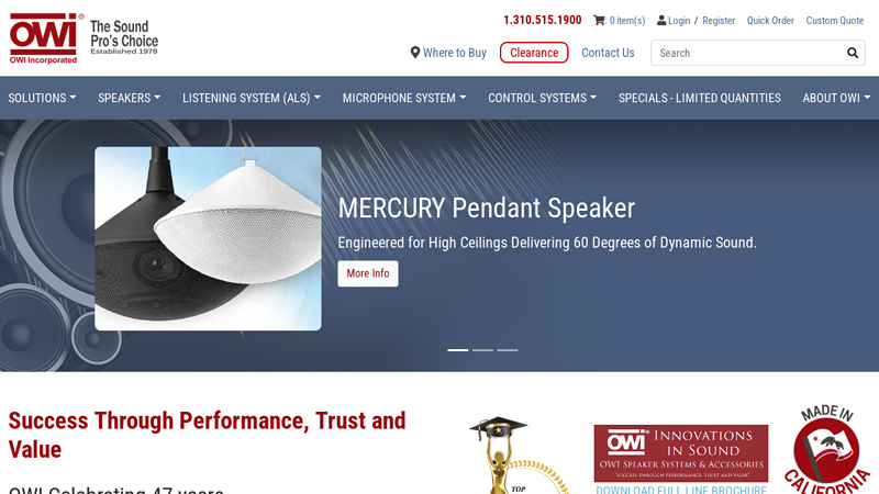 School speaker systems, Commercial Outdoor Speakers At OWI Inc.
