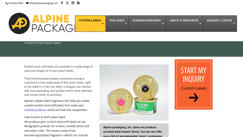 Scratch and Sniff Labels