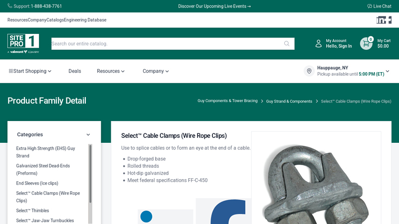 Select™ Cable Clamps (Wire Rope Clips)