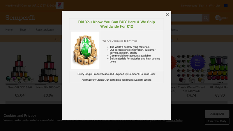 Semperfli fly tying materials manufacturer