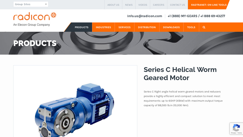 Series C Helical Worm Geared Motors