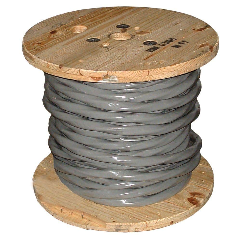 Service Entrance Cable, Stranded, 4 AWG, 4 wire, Aluminum, Gray ...
