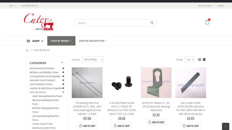 Sewing Machine Parts by Maker