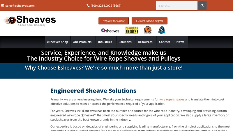 Sheaves, Inc.: Wire Rope Sheaves From Stock