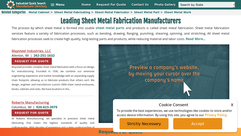 Sheet Metal Fabrication Companies Services