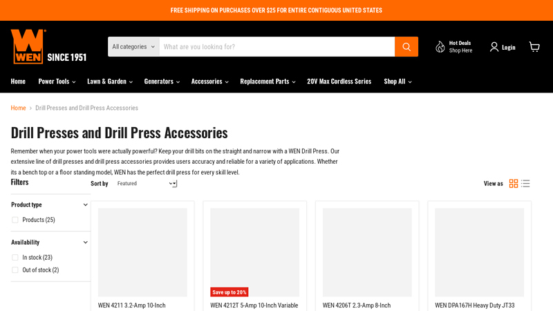 Shop Drill Presses and Drill Press Accessories