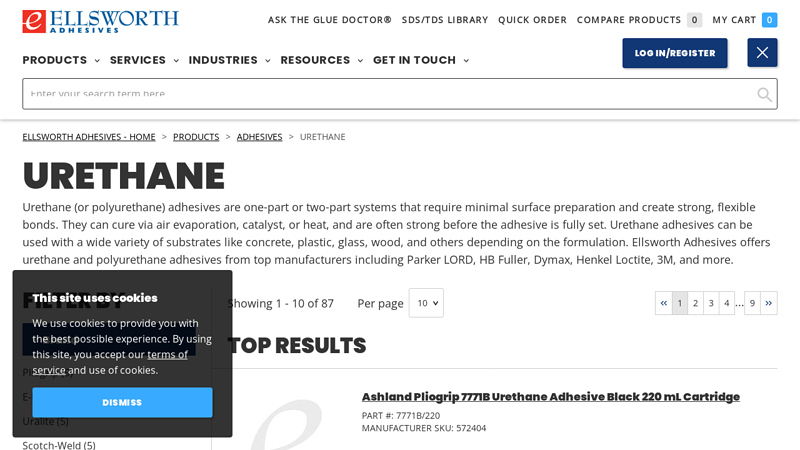 Shop for Urethane Adhesives at Ellsworth Adhesives