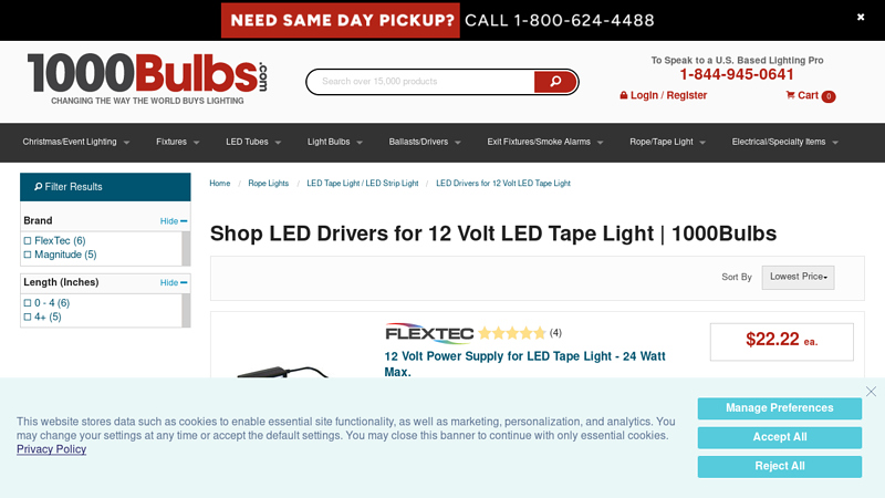 Shop LED Drivers for 12 Volt LED Tape Light