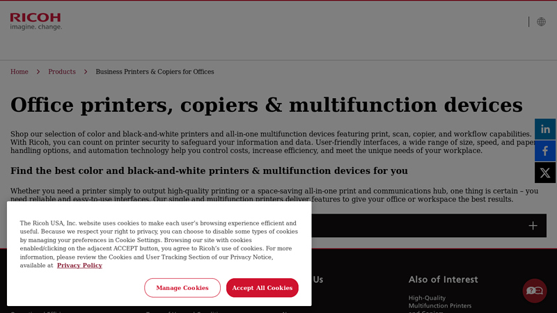Shop Multifunction Office Printers & Copiers