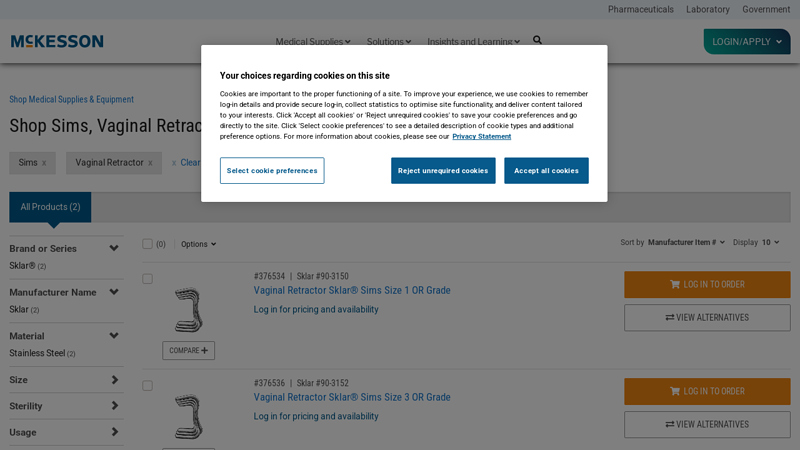 Shop Sims, Vaginal Retractor