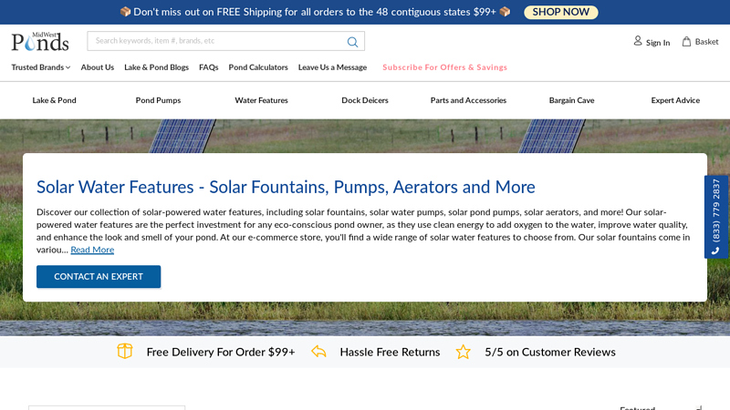 Shop Solar Pond Fountains & Aerators for Stunning Water Features