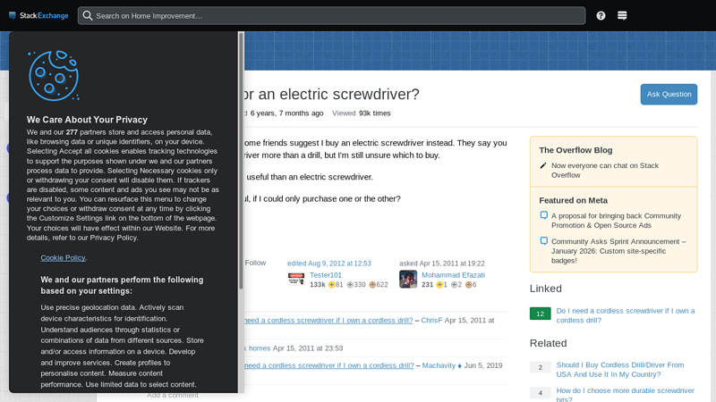 Should I buy a drill or an electric screwdriver?