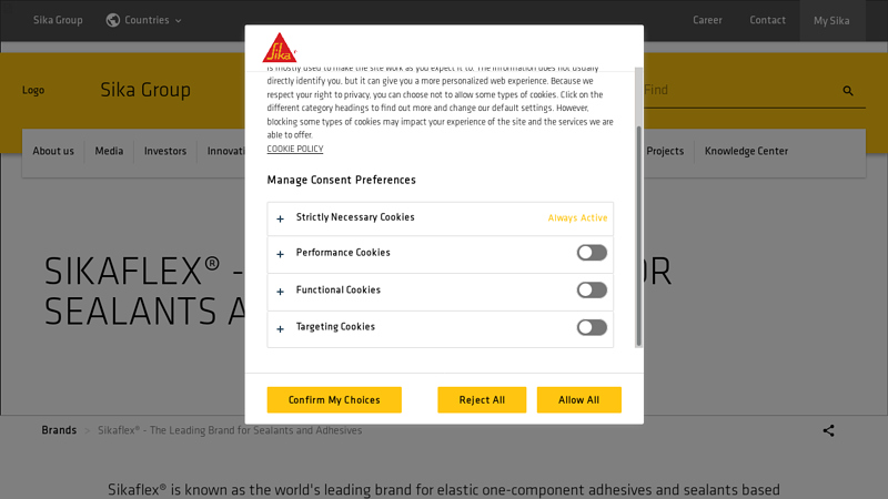 Sikaflex® - The Leading Brand for Sealants and Adhesives