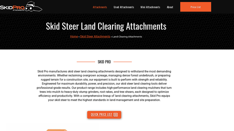 Skid Steer Land Clearing Attachments