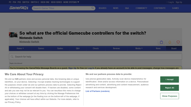 So what are the official Gamecube controllers for the switch?