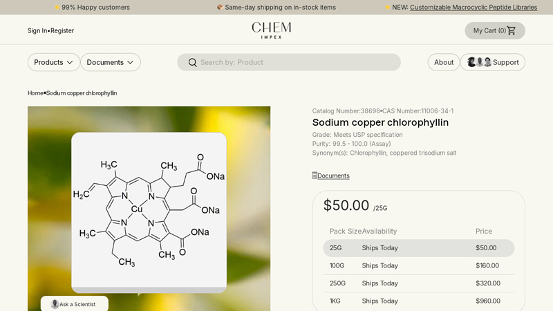 Sodium copper chlorophyllin