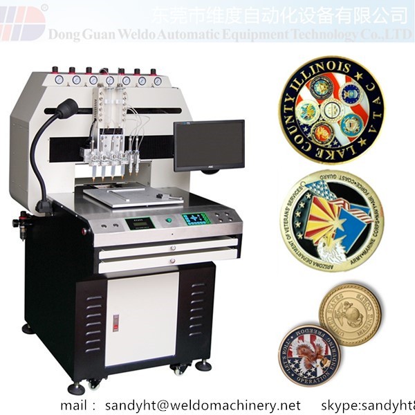 Soft Enamel Lapel Pins Enamelling Machine 6 color enamel badge ...