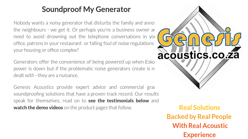 Soundproof my generator